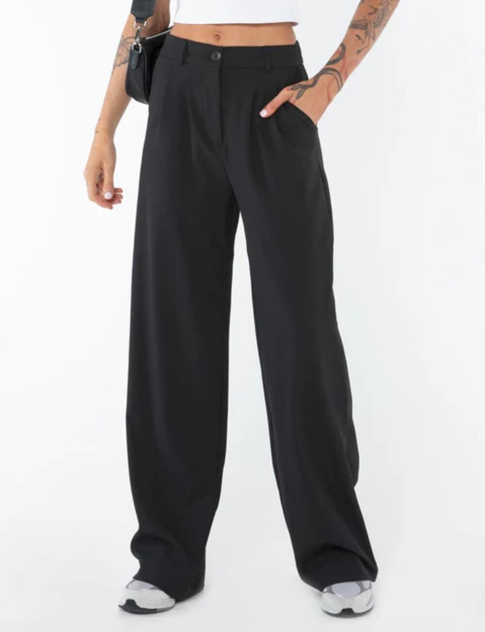 Princess Polly archer pants relaxed leg black size 6